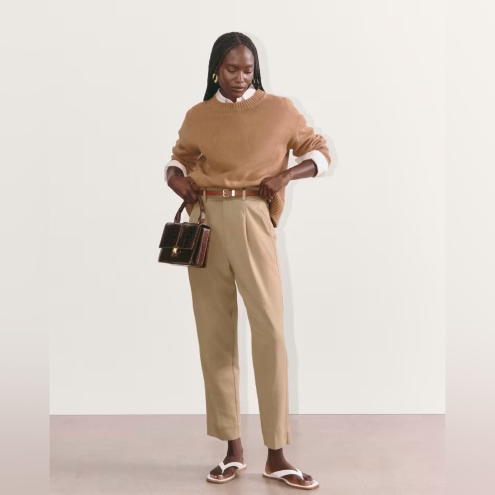 The Tencel Way-High Taper Pant/The Draper Tapered Pant in Buttersmooth Ash Brown